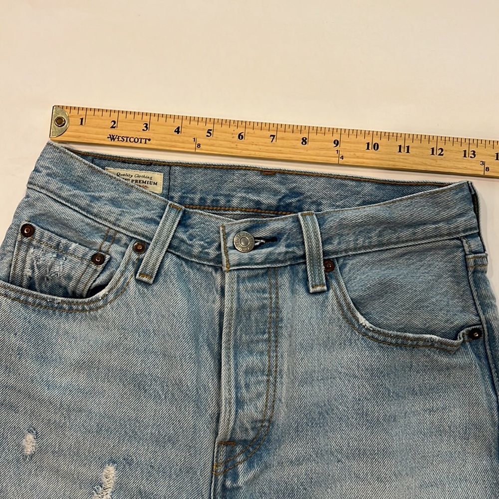 Levi's 501 Slouch jean Short Slouch Around size W25 - Picture 10 of 12